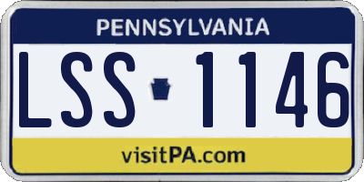 PA license plate LSS1146