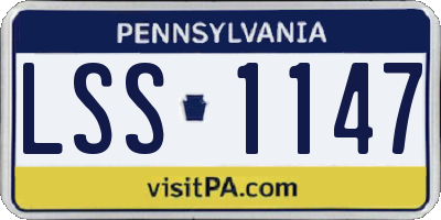 PA license plate LSS1147