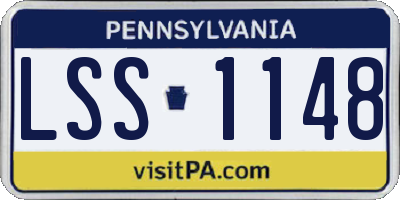 PA license plate LSS1148