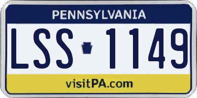 PA license plate LSS1149