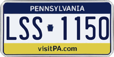 PA license plate LSS1150