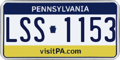 PA license plate LSS1153