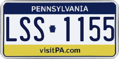 PA license plate LSS1155