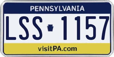 PA license plate LSS1157