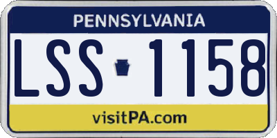 PA license plate LSS1158