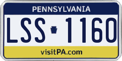 PA license plate LSS1160