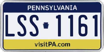 PA license plate LSS1161