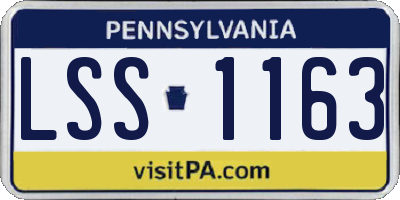 PA license plate LSS1163