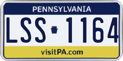PA license plate LSS1164