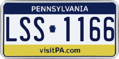 PA license plate LSS1166