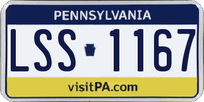 PA license plate LSS1167