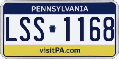 PA license plate LSS1168