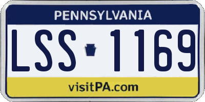 PA license plate LSS1169