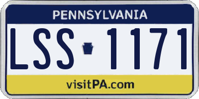 PA license plate LSS1171