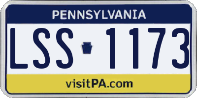 PA license plate LSS1173
