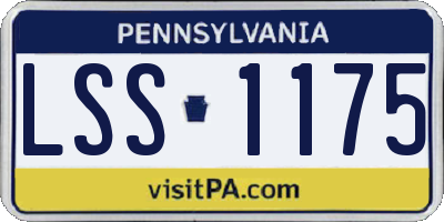 PA license plate LSS1175