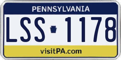 PA license plate LSS1178