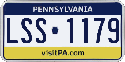 PA license plate LSS1179