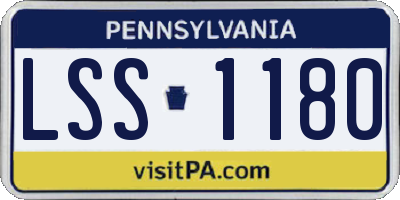 PA license plate LSS1180