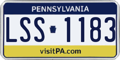 PA license plate LSS1183