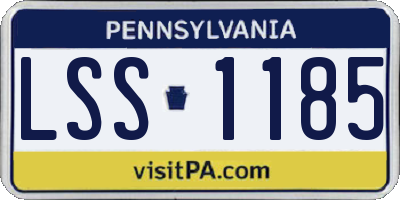 PA license plate LSS1185