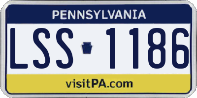 PA license plate LSS1186