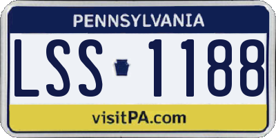 PA license plate LSS1188