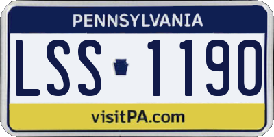 PA license plate LSS1190