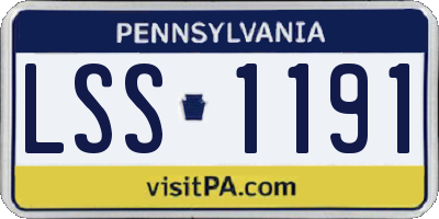 PA license plate LSS1191