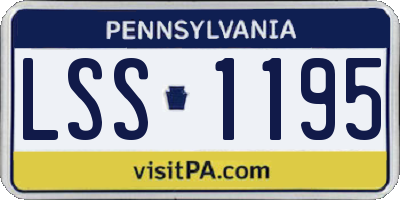 PA license plate LSS1195