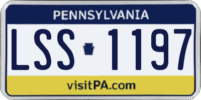 PA license plate LSS1197