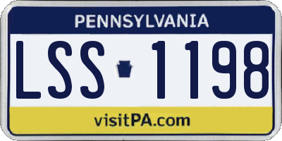 PA license plate LSS1198