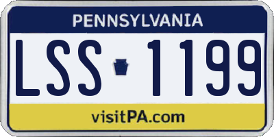 PA license plate LSS1199