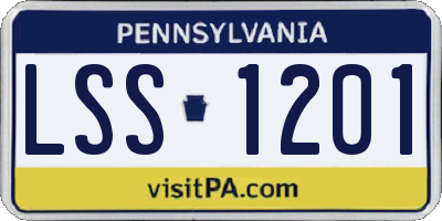 PA license plate LSS1201