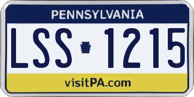 PA license plate LSS1215