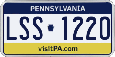 PA license plate LSS1220