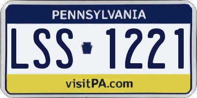 PA license plate LSS1221