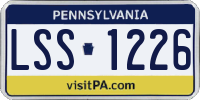 PA license plate LSS1226