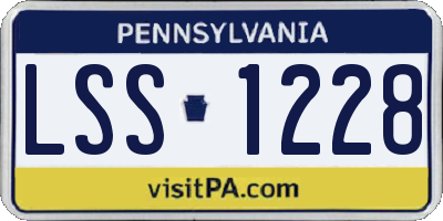 PA license plate LSS1228