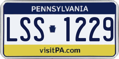 PA license plate LSS1229