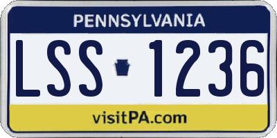PA license plate LSS1236