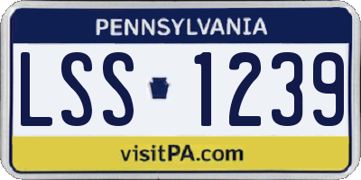 PA license plate LSS1239