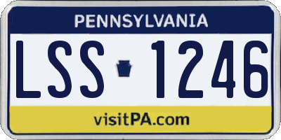 PA license plate LSS1246