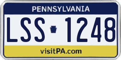 PA license plate LSS1248