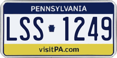 PA license plate LSS1249
