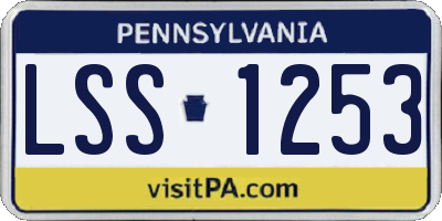 PA license plate LSS1253