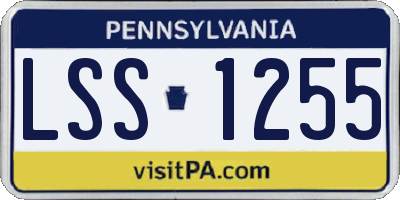 PA license plate LSS1255