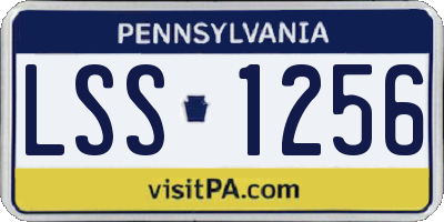 PA license plate LSS1256
