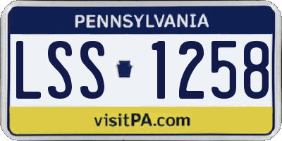 PA license plate LSS1258