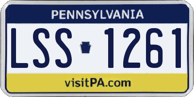 PA license plate LSS1261